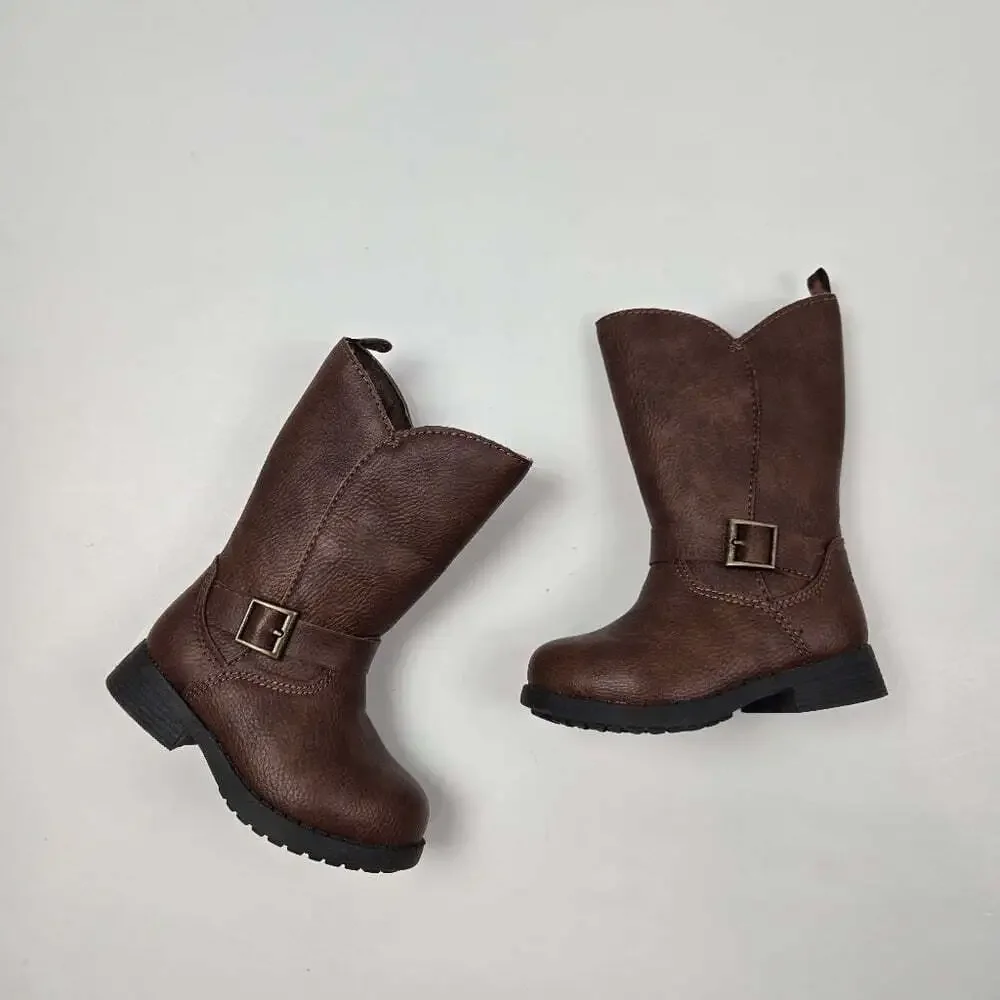 OshKosh B'gosh® Lumi Toddler Girls' Knee High Brown Riding Boots Size 5M